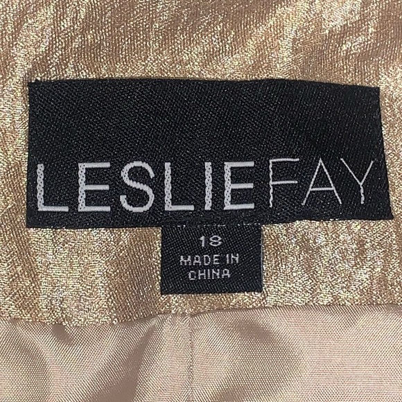 LESLIE FAY ⭐️ Vintage Gold Sequin Open Blazer - Picture 6 of 8